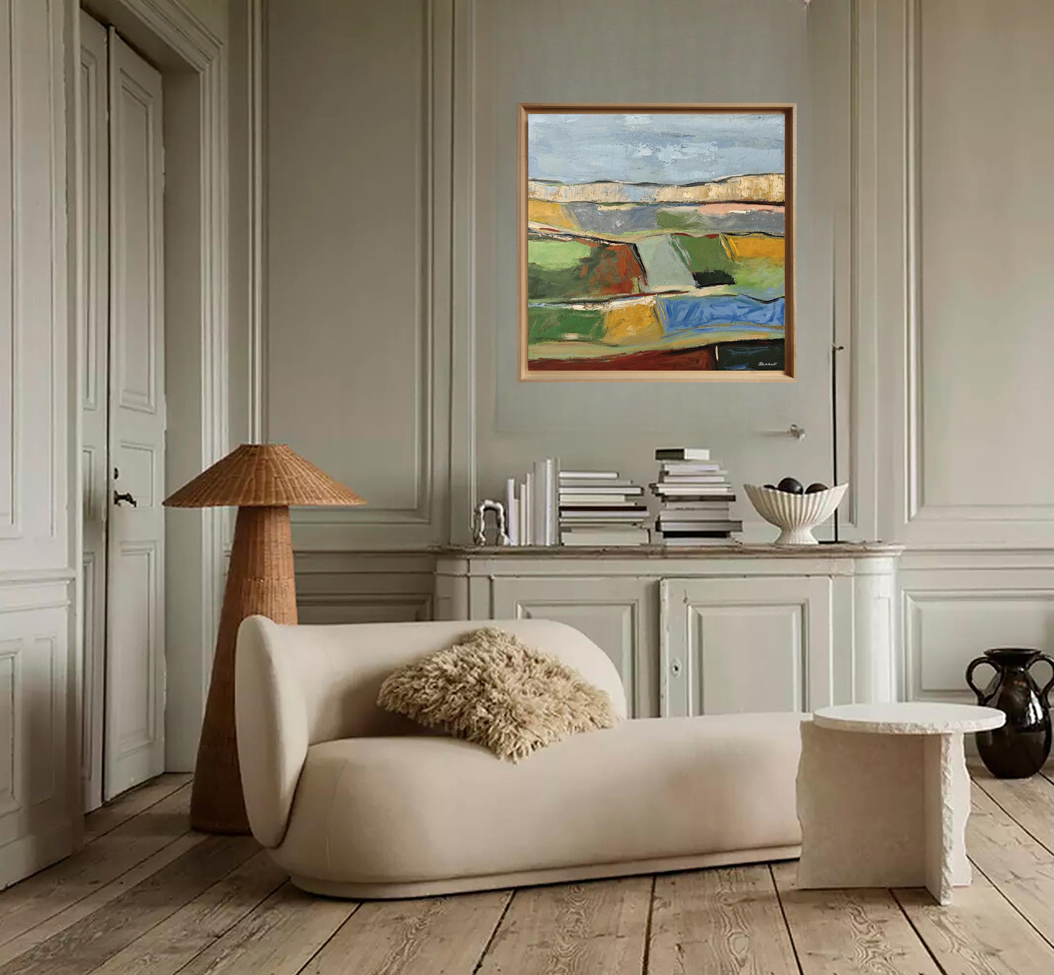 Rhapsodie colorée, Landschaft, Öl auf Leinwand, Expressionismus, Multicolor, französisch – Painting von SOPHIE DUMONT