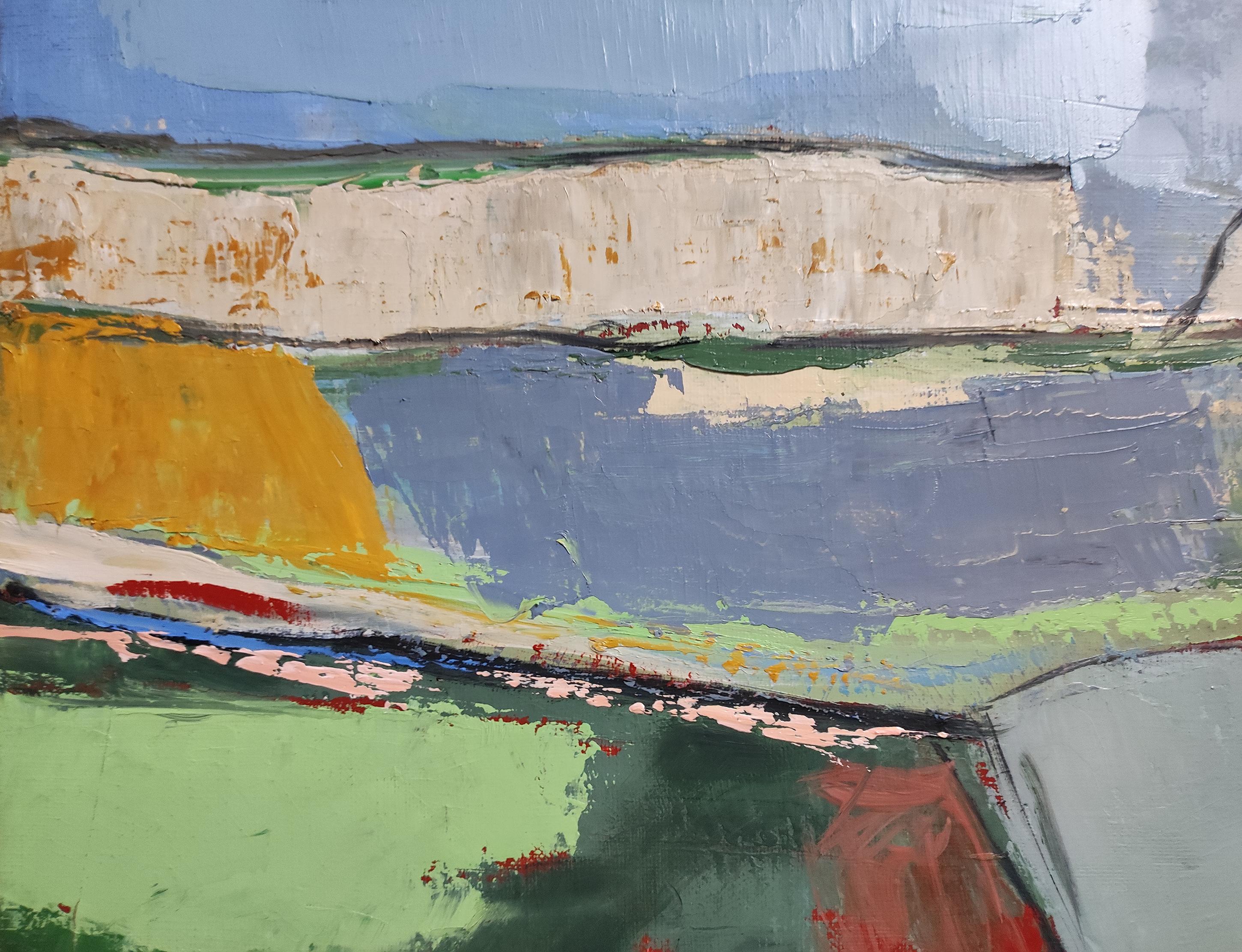 Rhapsodie colorée, landscape, oil on canva, expressionism, multicolor, french For Sale 2