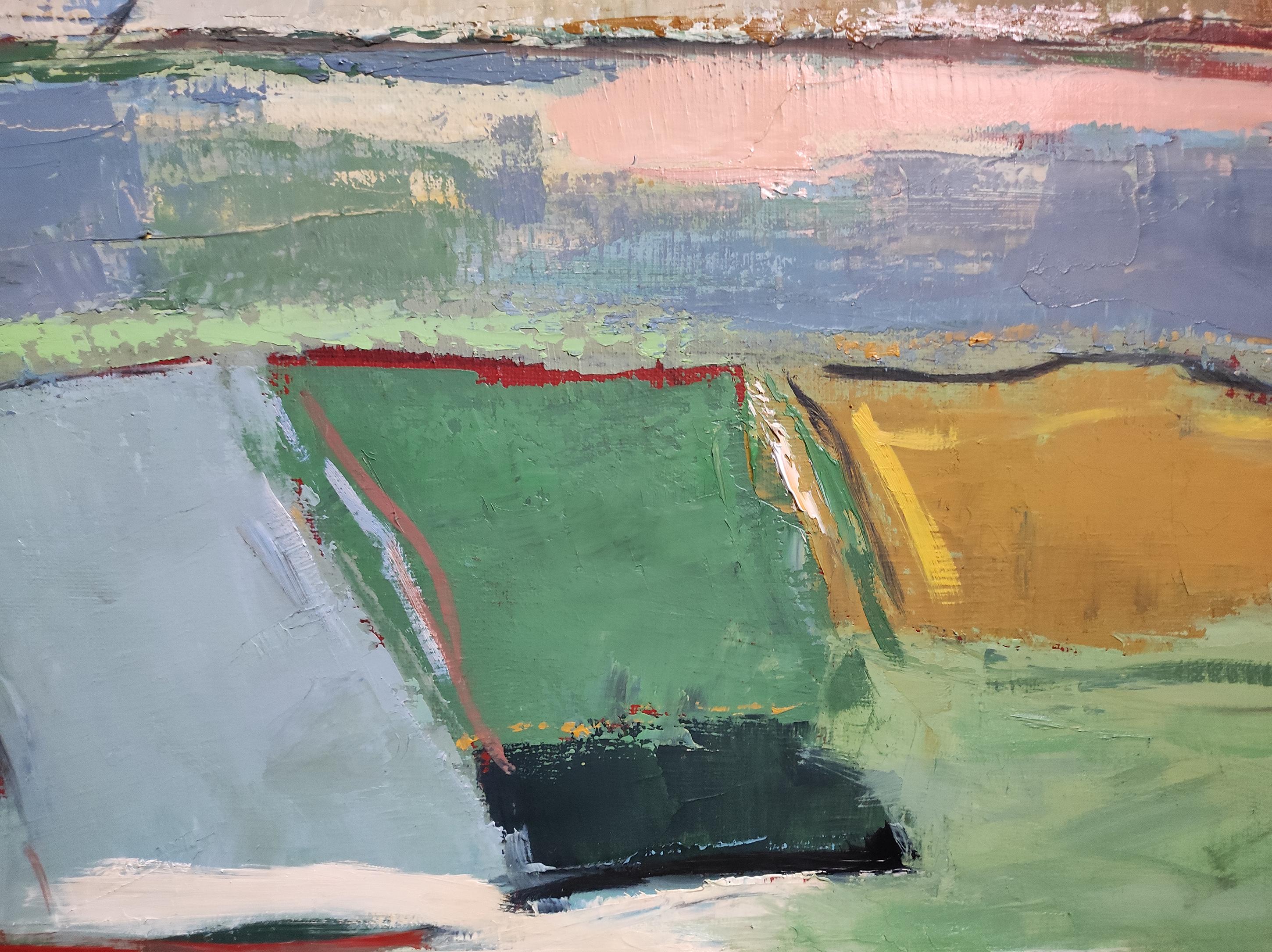 Rhapsodie colorée, landscape, oil on canva, expressionism, multicolor, french For Sale 3