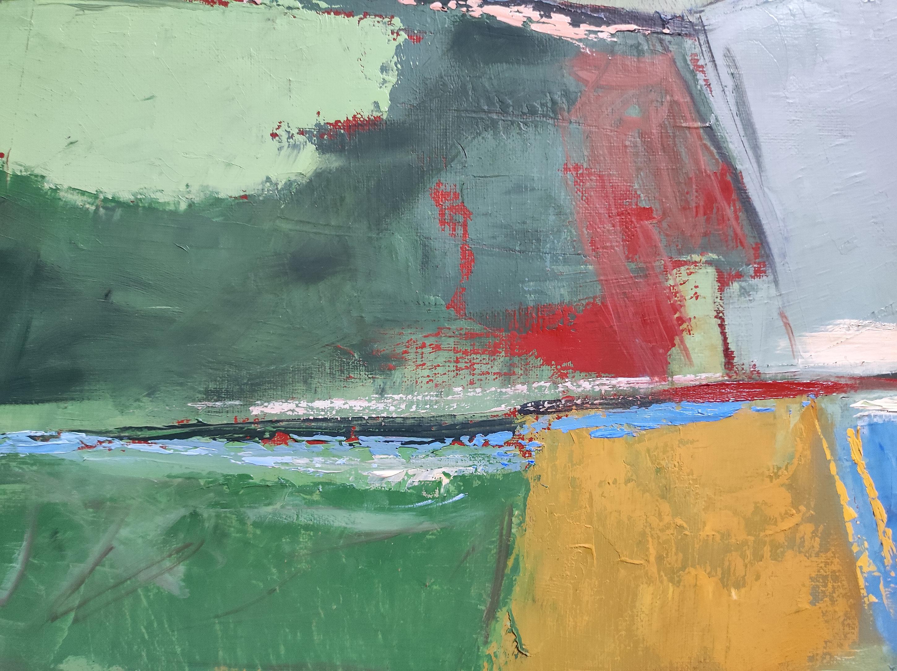 Rhapsodie colorée, landscape, oil on canva, expressionism, multicolor, french For Sale 6