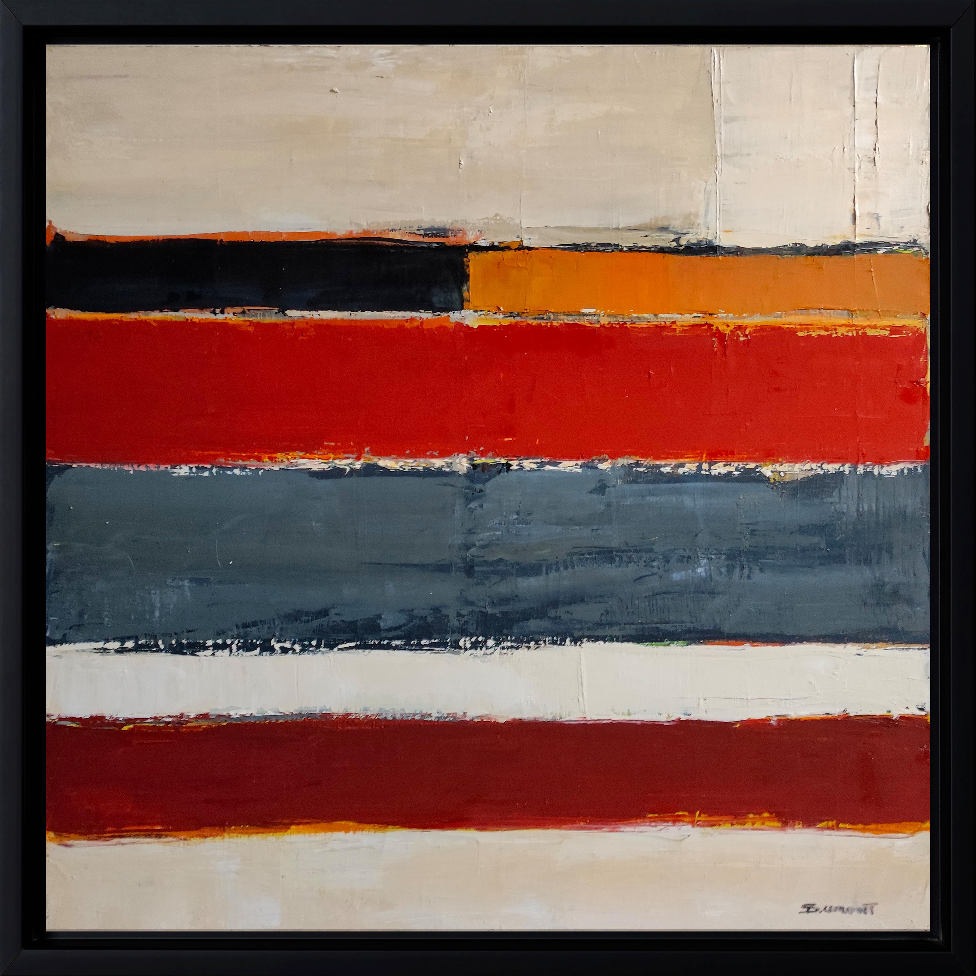 Landscape Painting di SOPHIE DUMONT - "Stratum": Paesaggio astratto, campagna, francese moderno contemporaneo