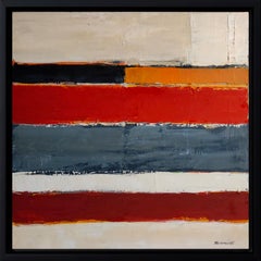 "Rythme des strates" : Paysage abstrait, campagne, contemporain moderne français.