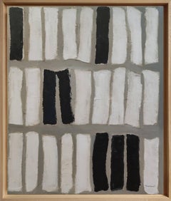 Ritmo, Abstracto, Minimalismo, Blanco y Negro, Collage, Contemporáneo, Japandi