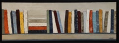 Rythme des mots, Large Abstract Library,  Textured Contemporary, Oil painting