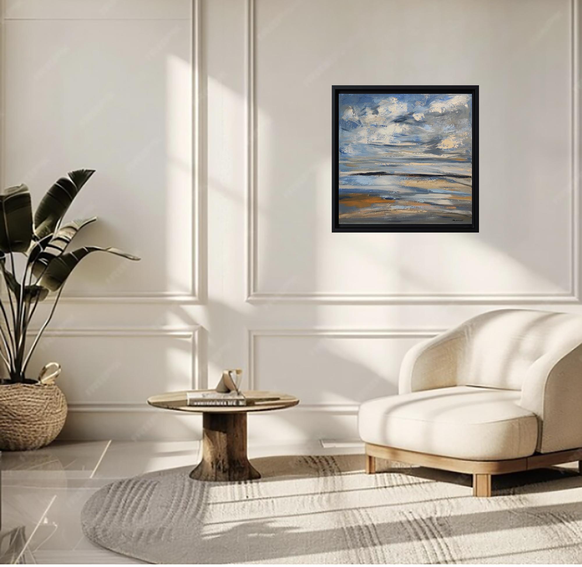Brisa marina, Paisaje marino, Costa azul, Semiabstracto,  Expresionismo, Normandía - Painting de SOPHIE DUMONT