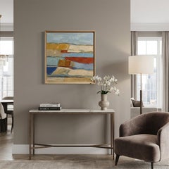 Estaciones, Paisaje abstracto, óleo, Contemporáneo, multicolor, arte francés, moderno