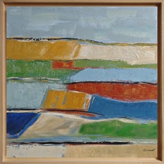 Seasons, Abstract Lanscape, oil, Contemporary, multicolor, french art, modern