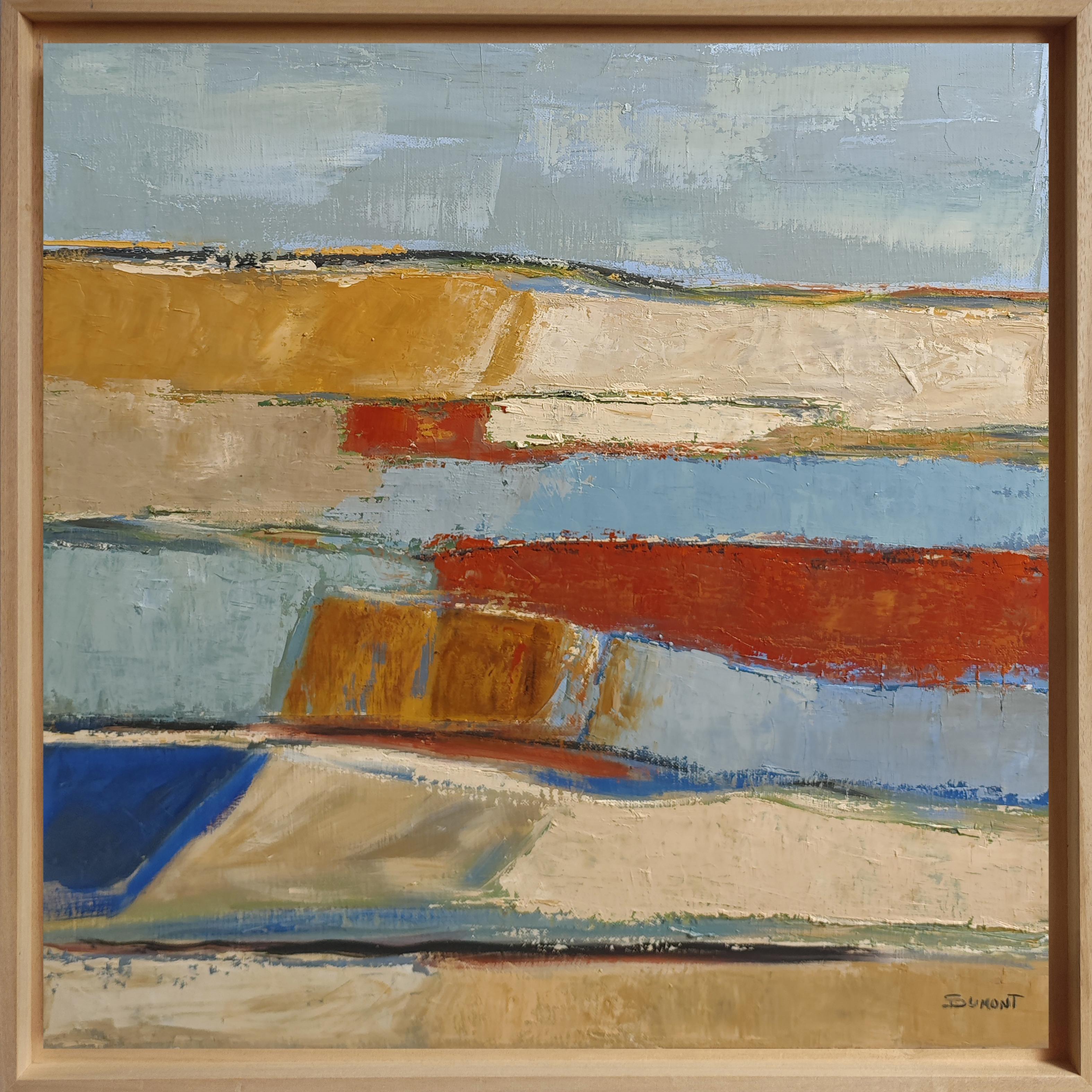 Seasons, Abstract Lanscape, oil, Contemporary, multicolor, french art, modern