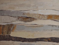 Sedimentations de l'aube, Abstract Landscape, Oil painting, Framed