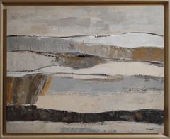 Sedimentations de l'aube, Abstract Landscape, Oil painting, Framed