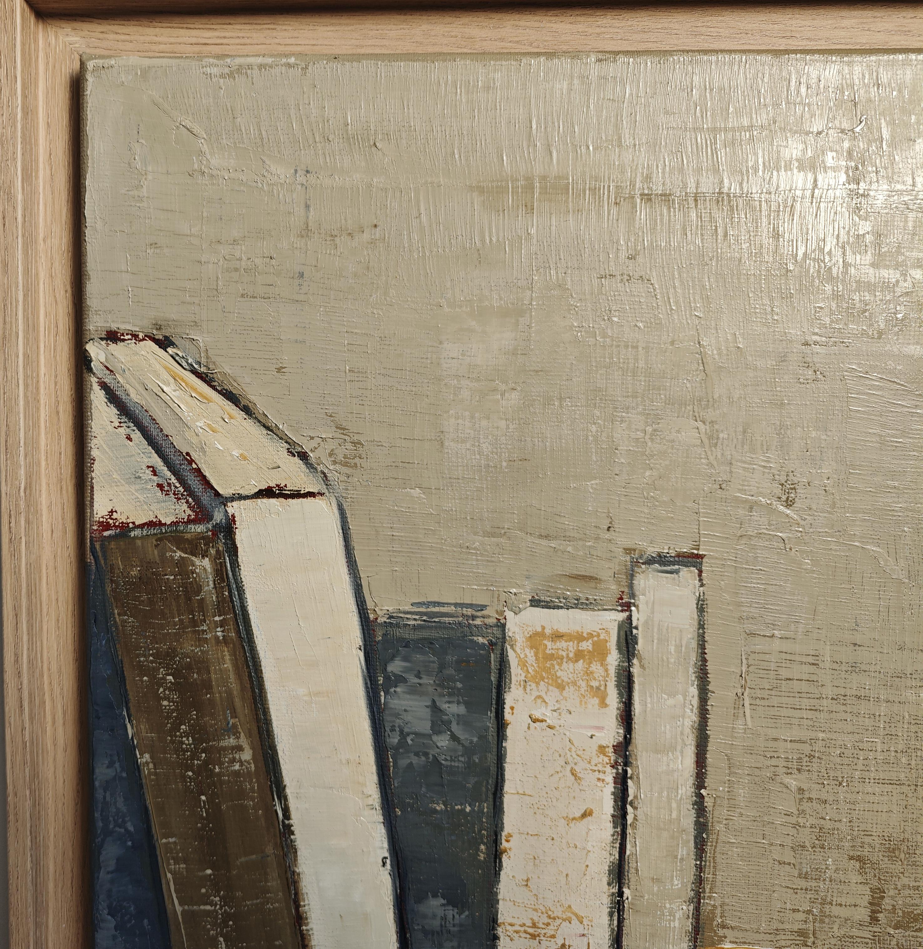 Größe ungerahmt: 50 x 50 cm (15,75 x 15,75 Zoll)
Größe gerahmt 57 x 57 cm oder 22,44 x 22,44 Zoll. 
Sie können einen schwarzen Rahmen anfordern
Ein Zertifikat kommt das Gemälde
das Gemälde ist fertig zum Aufhängen

In Sérénity erkundet Sophie Dumont