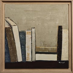 Gelassenheit,  Abstrakte Bibliothek, Öl auf Leinwand, Expressionismus, Zeitgenössisch, Französisch