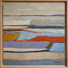 Silence, Expessionnist Landscape, French, Minilalism, Oil painting Contemporary