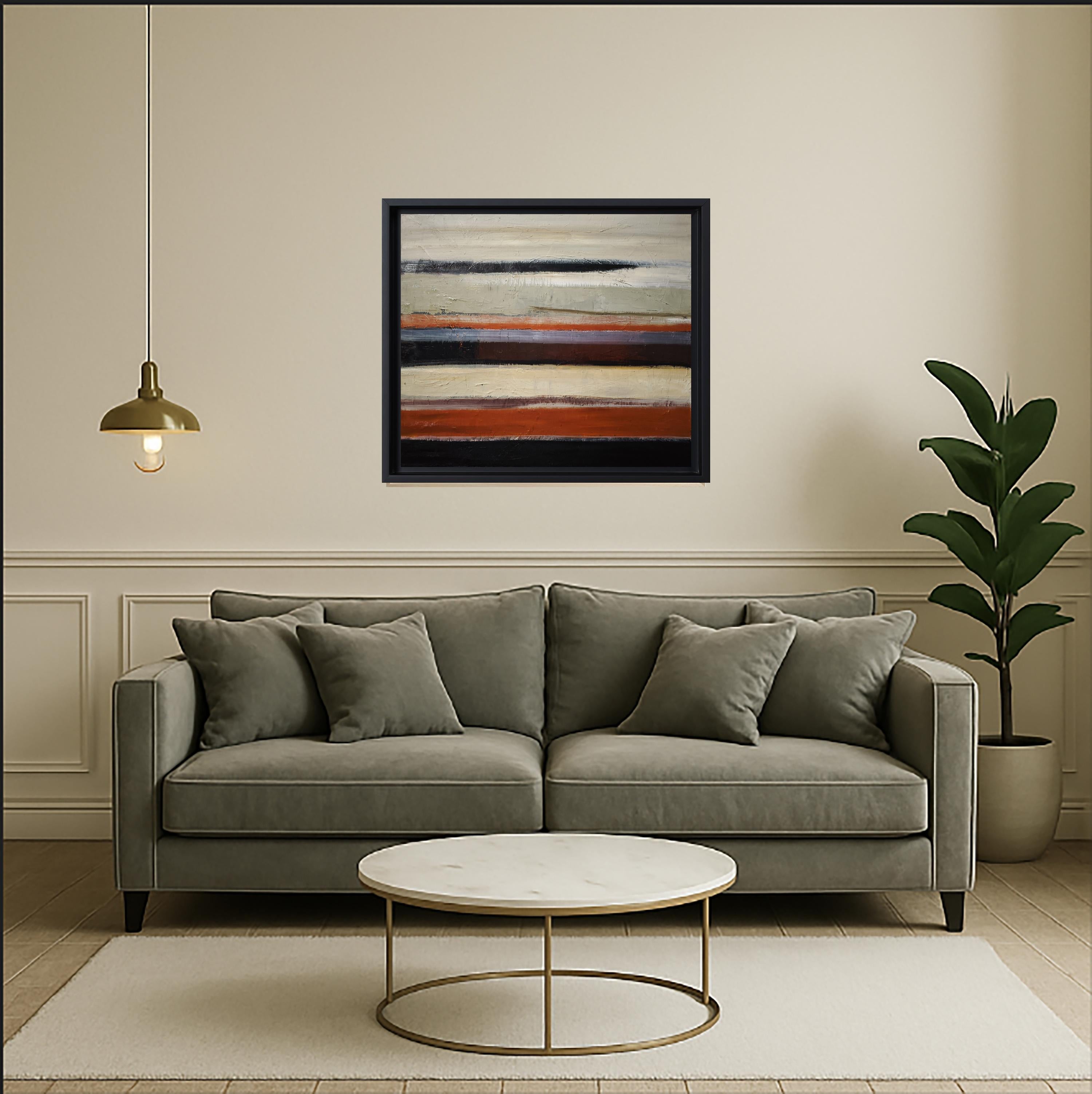 Strates de rivage — Abstract Minimalism, Oil Painting, Landscape, Contemporary For Sale 7