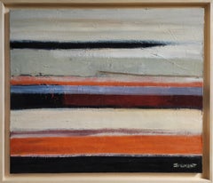 Strates de rivage - Abstrakter Minimalismus, Ölgemälde, Meeresküste, Zeitgenössische Kunst