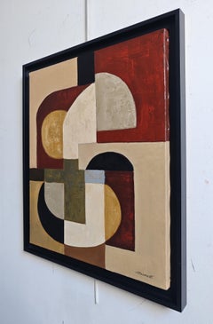 Struttura - Quadro astratto moderno, geometrico, olio originale su tela