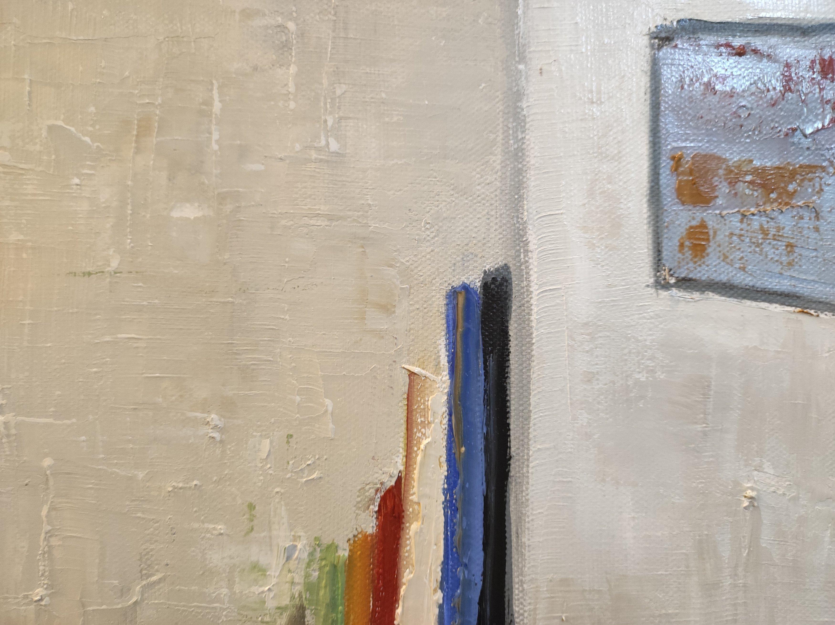 studio 13, astratto blu, olio su tela, contemporeaneo, espressionismo, arte francese 1