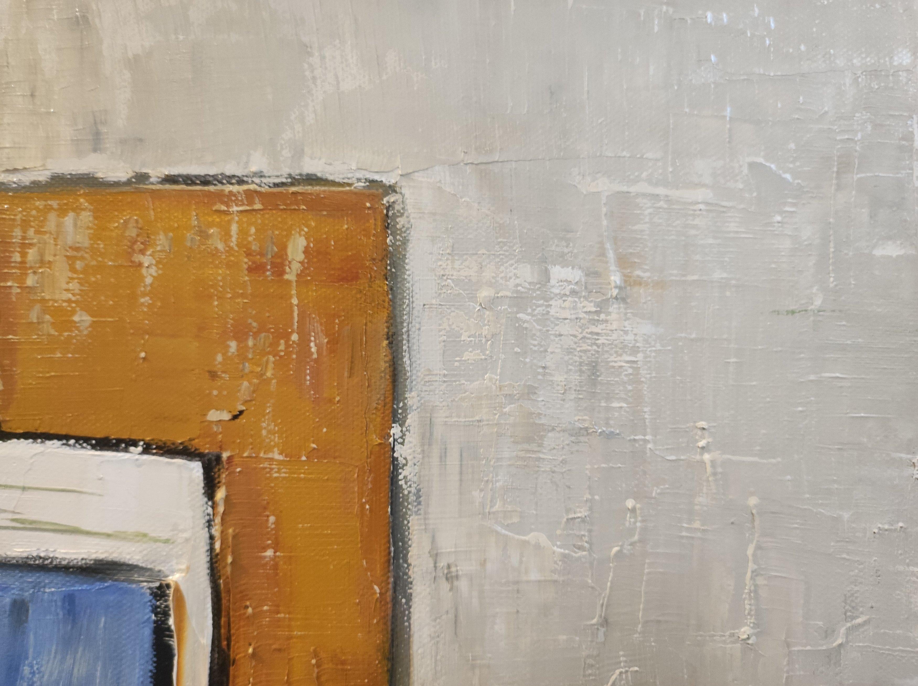 studio 13, astratto blu, olio su tela, contemporeaneo, espressionismo, arte francese 2