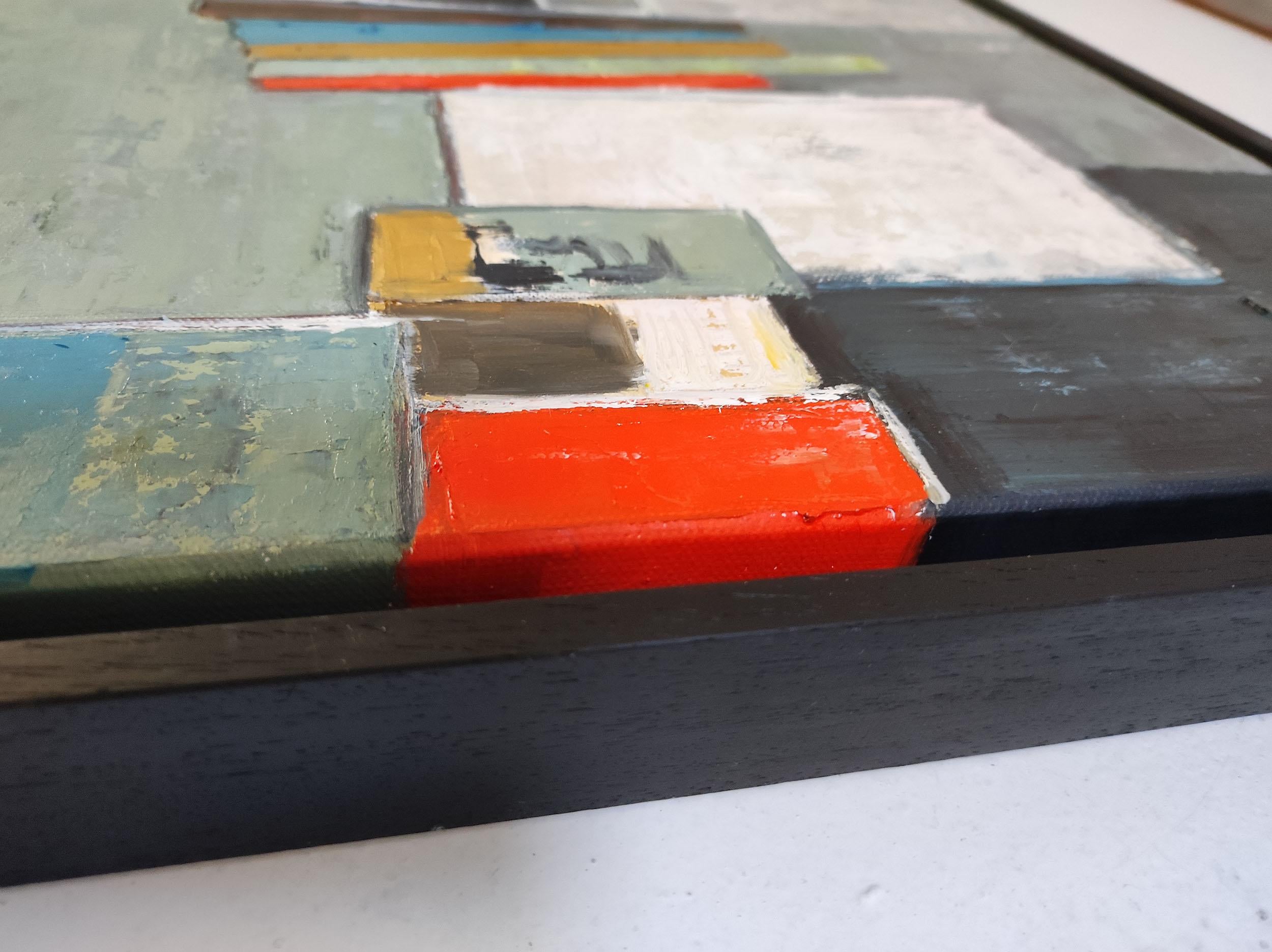 studio 15, abstract, green and red, oil on canvas Sophie Dumont, expressionism 8