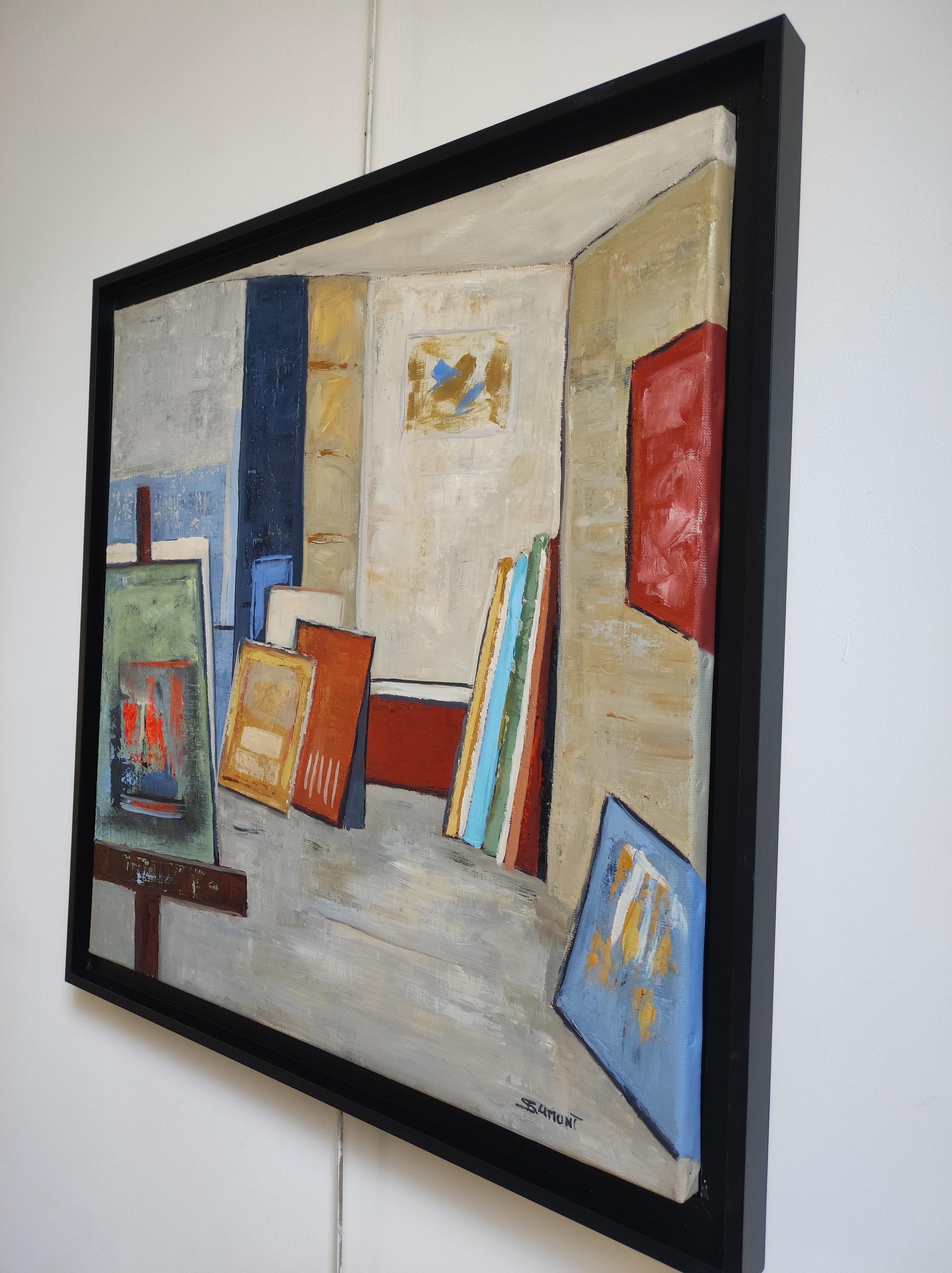 Studio 18, Astratto, Olio su tela, cContemporaneo, Espressionismo, Arte francese - Painting Astrattismo geometrico di SOPHIE DUMONT