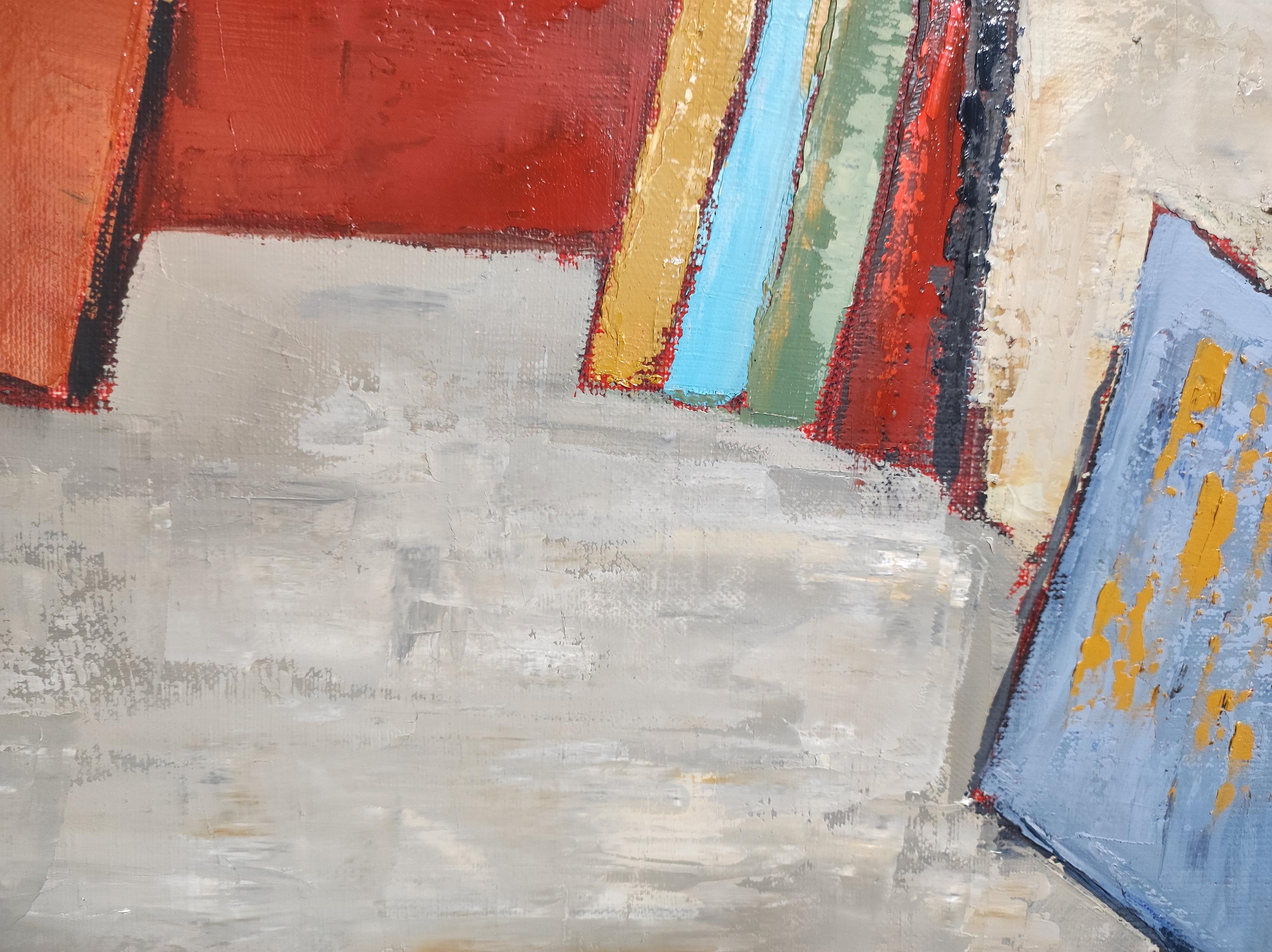 Studio A 18,  abstrait, huile sur toile, contemporain, expressionnisme, art français en vente 6