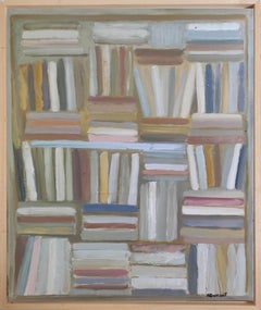 subtilité, library abstract, pastel shades geometric expressionism, minimalism