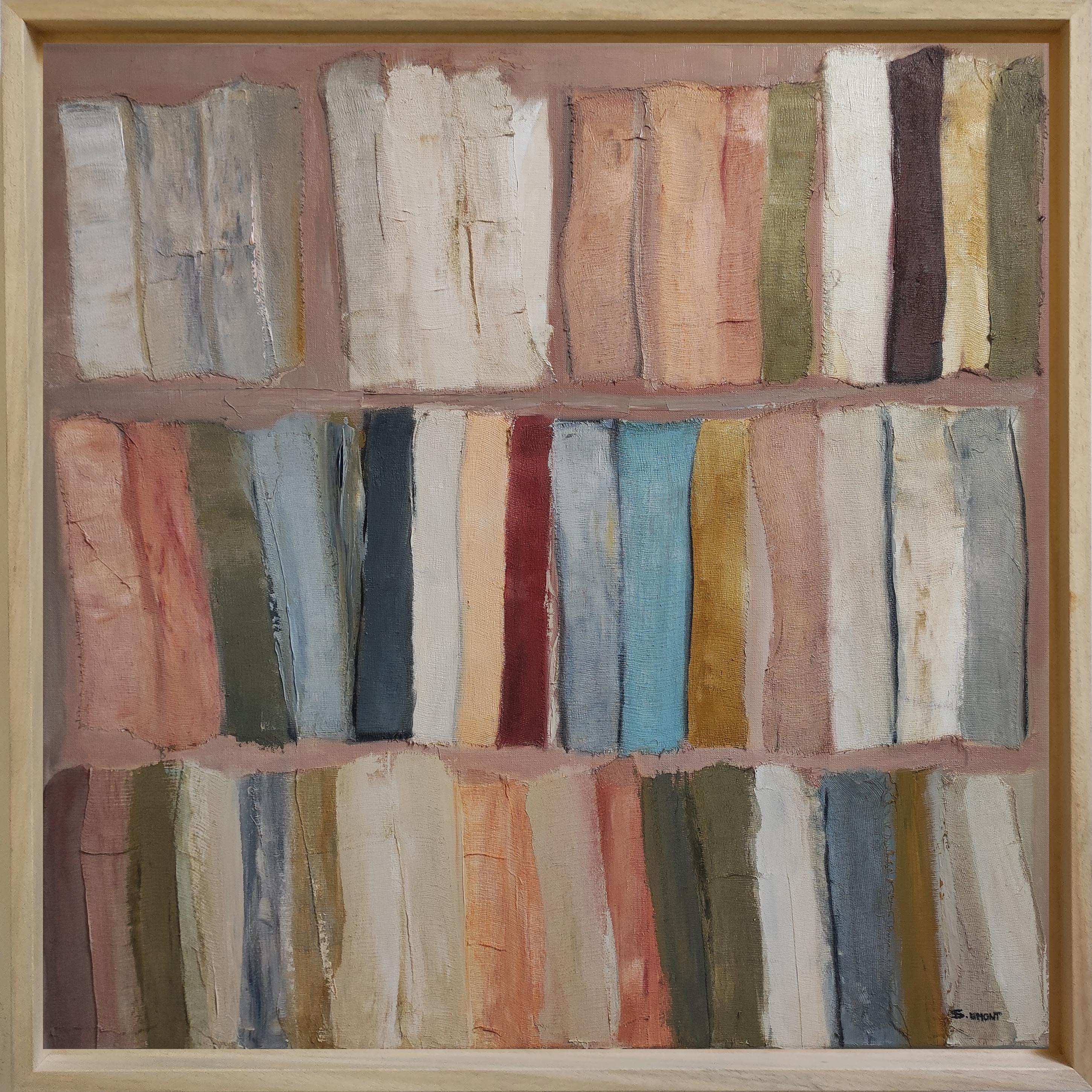 SOPHIE DUMONT Figurative Painting - Sweet dream Still life, Books, French artist, Expressionism Contemporary Collage