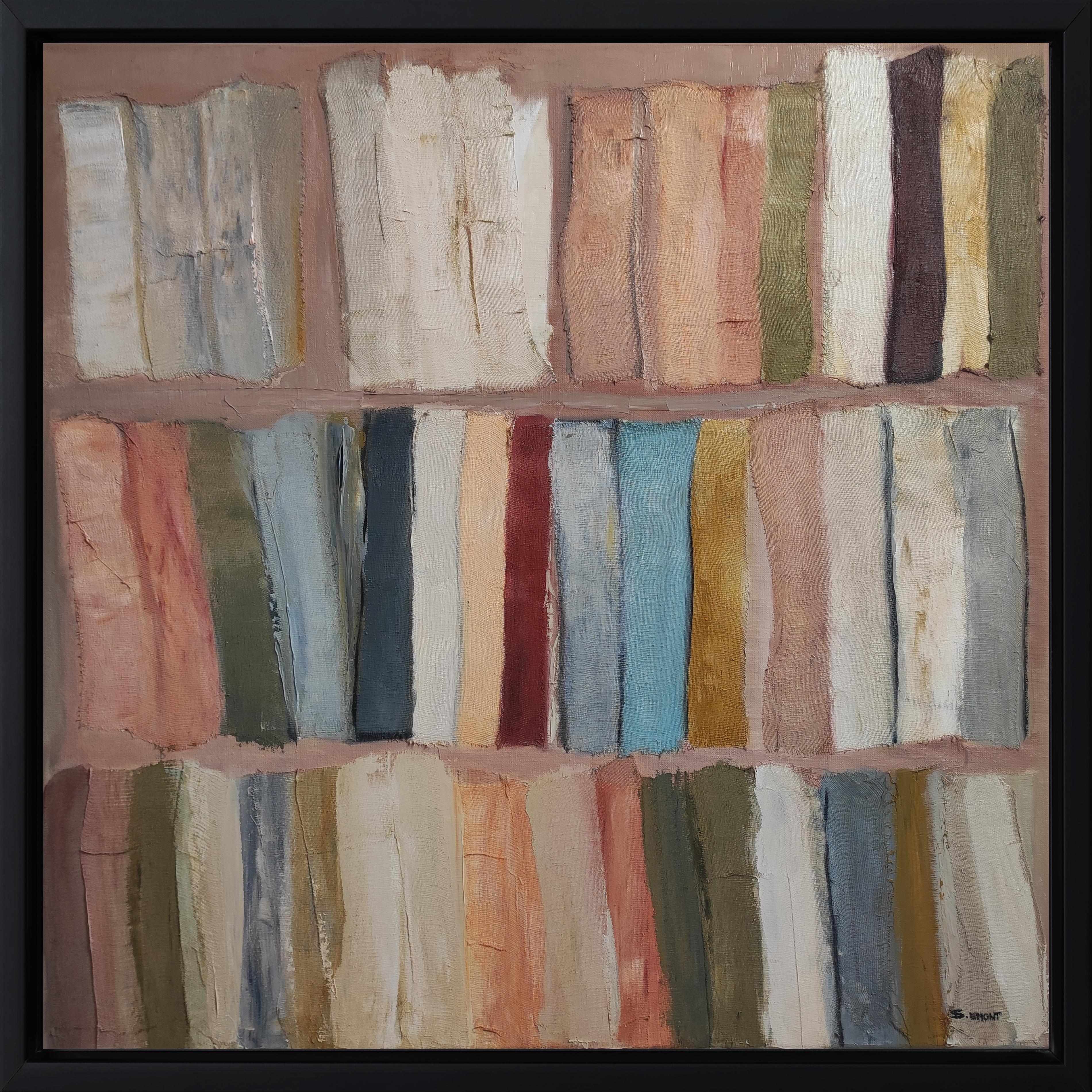 Sweet dream Still life, Books, French artist, Expressionism Contemporary Collage - Painting by SOPHIE DUMONT