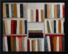 Sintassi del libro, Contemporary  olio su tela, astratto, arte geometrica