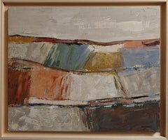 Temps calme - Abstrakte Landschaft, Minimalismus, Ölgemälde, Zeitgenössisch, 2026