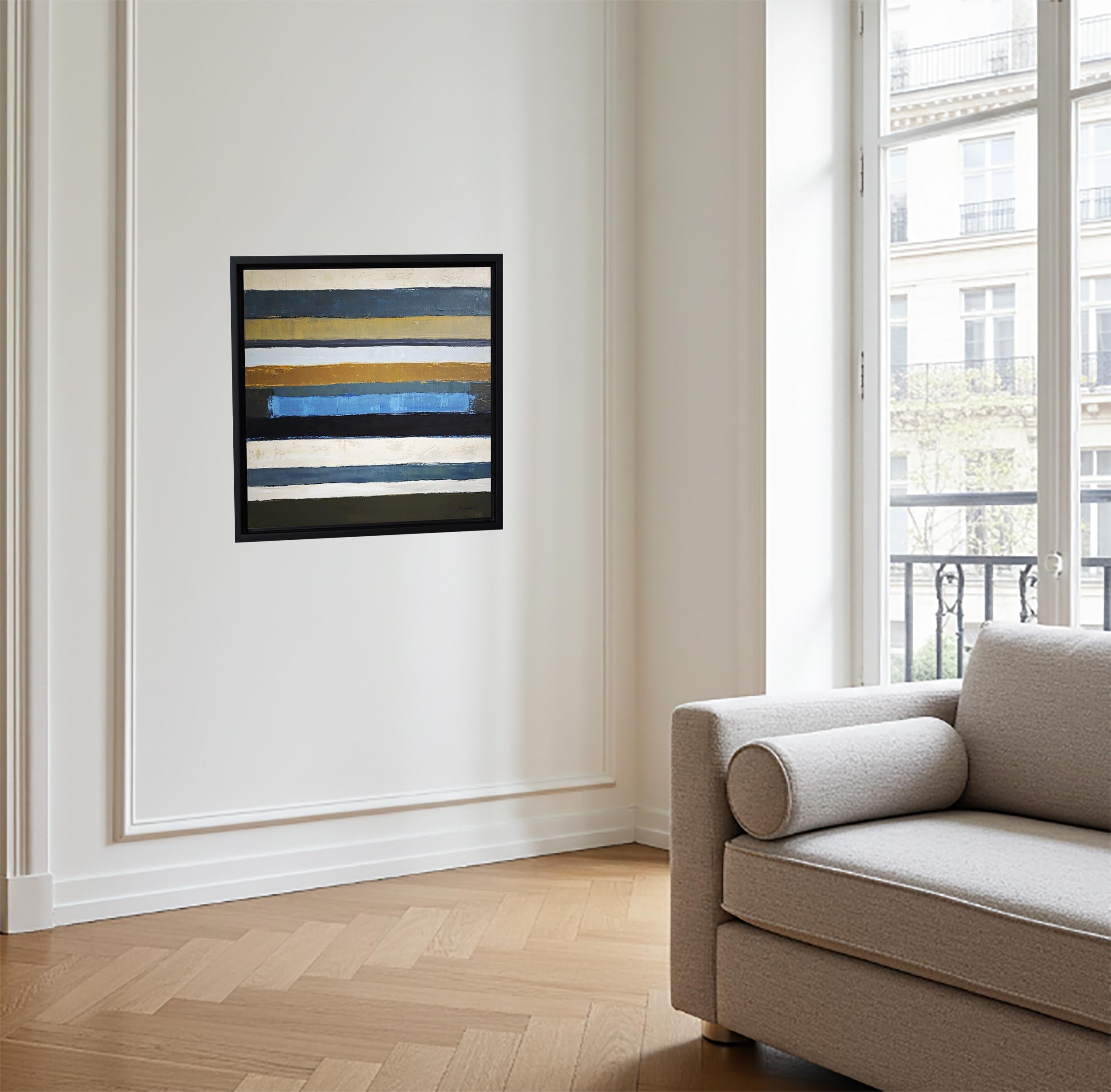 Temps mineral - Modern Abstract Landscape – Original Oil on Canvas - Abstract Expressionist Painting by SOPHIE DUMONT