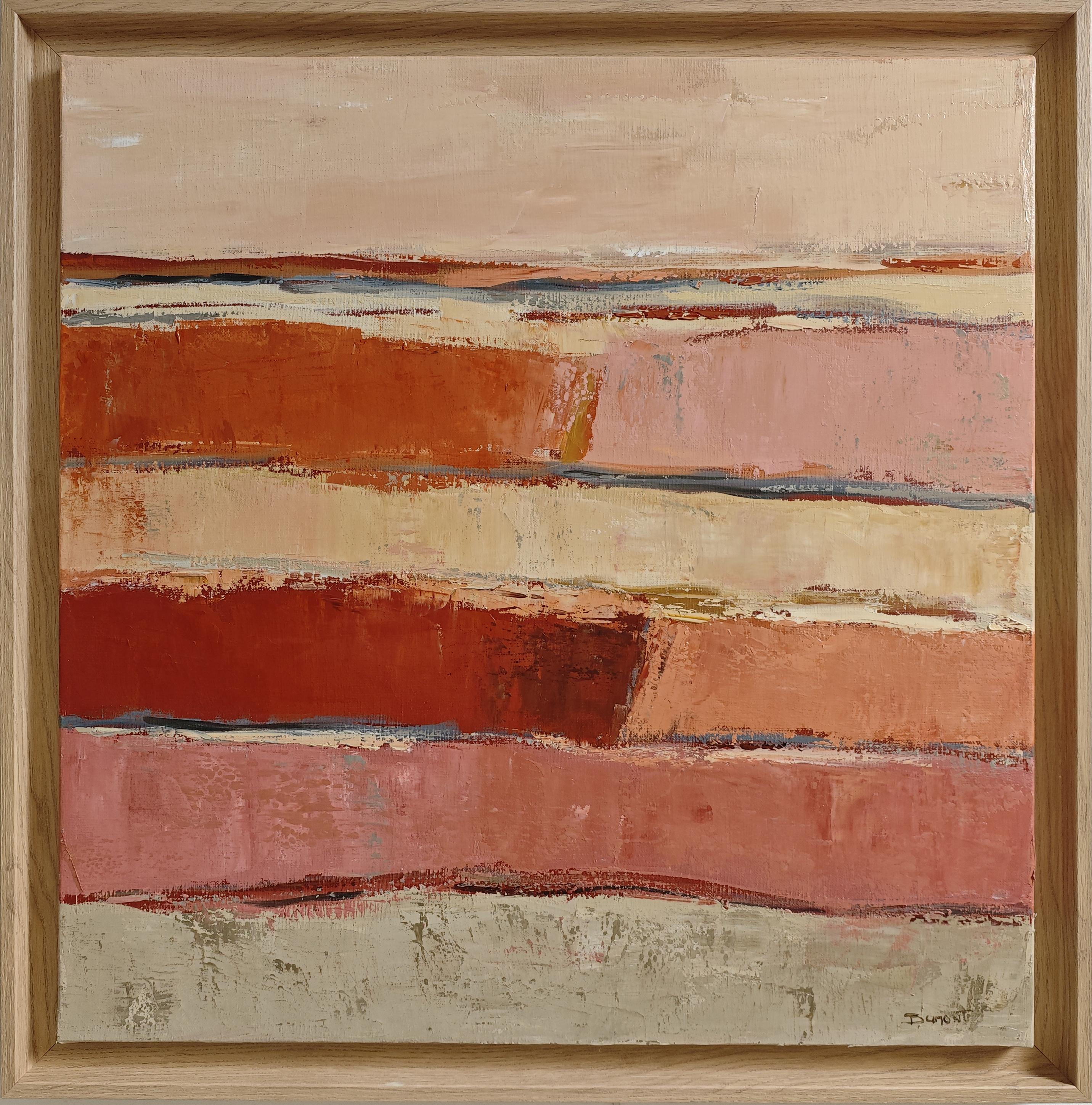 Terra Rosa Contemporary Abstract Landscape Painting in Earthy tones