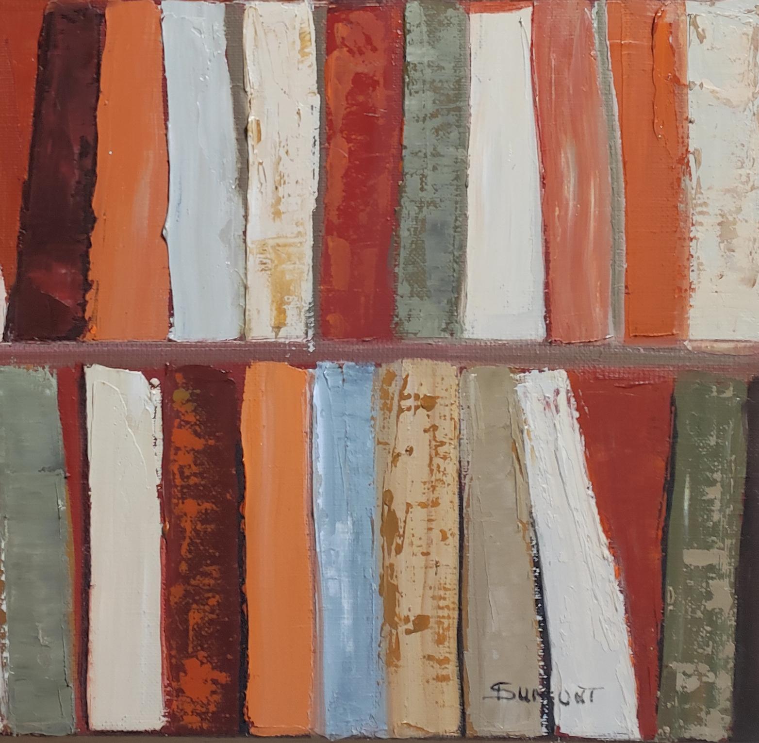 Terracotta Library– Original Textured Abstract , Oil Paint, Contemporary, French 6