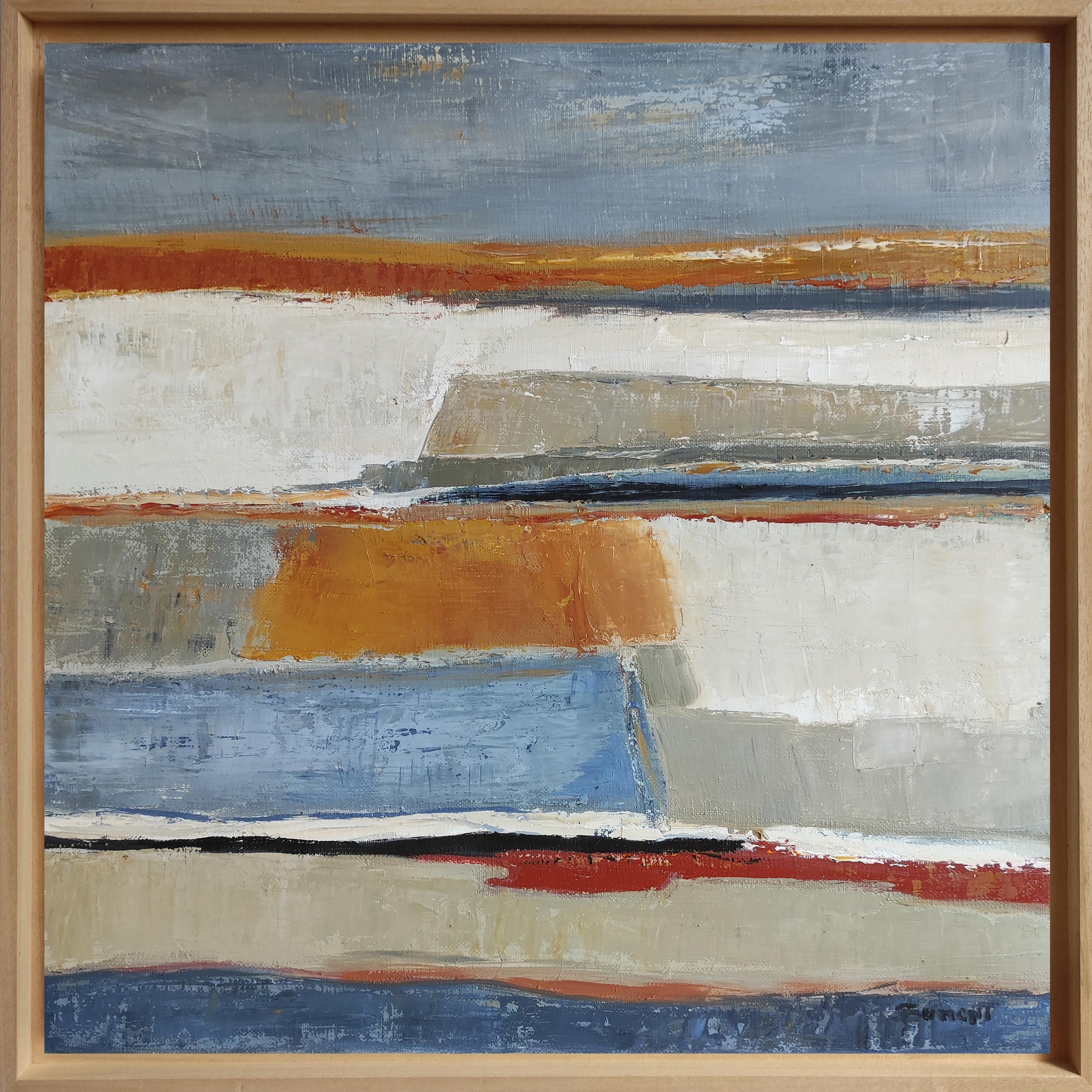 Terres d'argile, paysage, huile sur toile, expressionnisme, contemporain, texturé