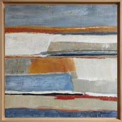 Terres d'argile, paysage, huile sur toile, expressionnisme, contemporain, texturé