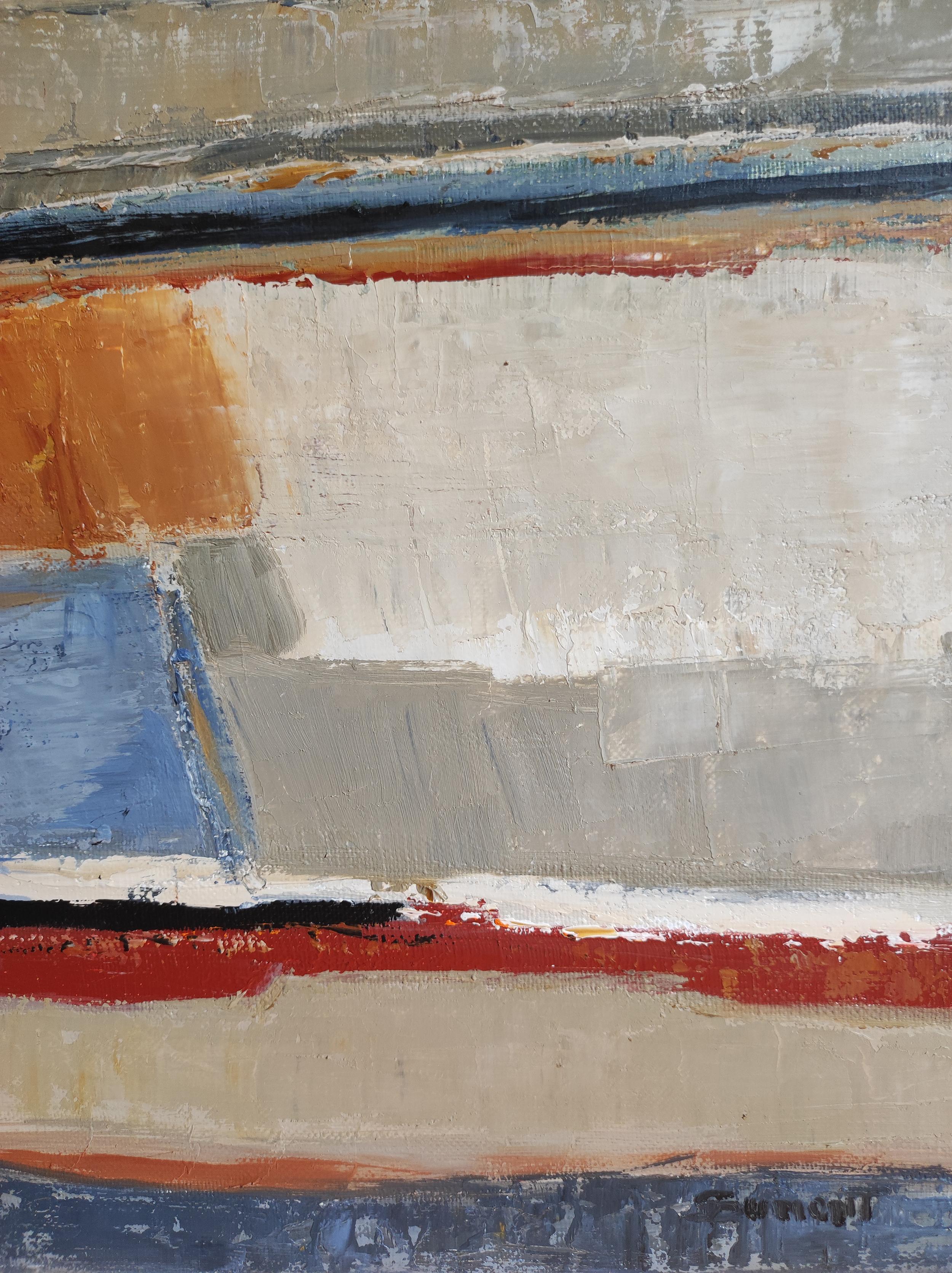 Terres d'argile, landscape, oil on canvas, expressionism, contemporary, textured For Sale 4