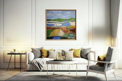 Chromatic Landscape -Terres fauves,  Abstract, oil on canvas, Expressionist