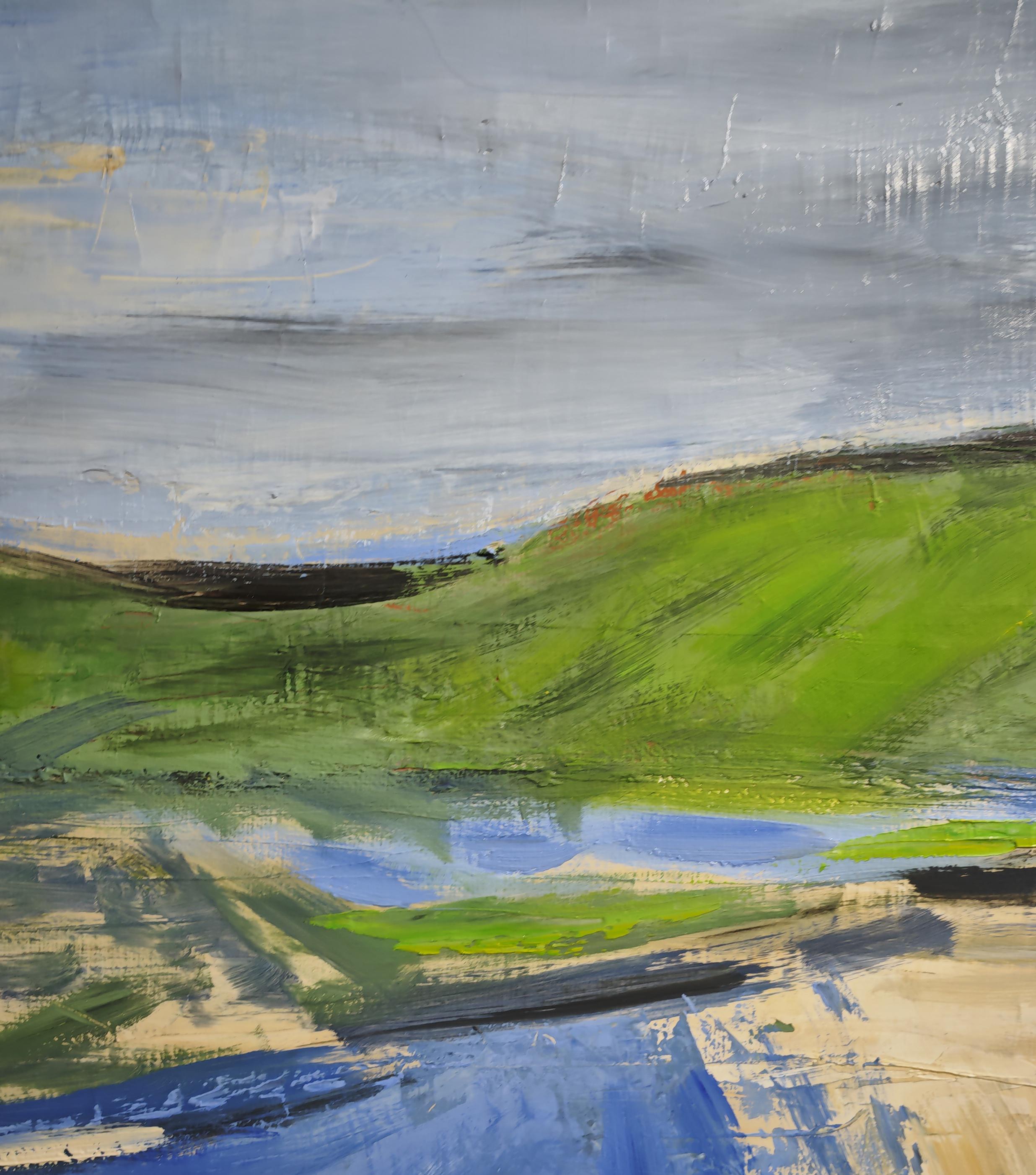 Paesaggio cromatico -Terres fauves,  Astratto, olio su tela, espressionista in vendita 3