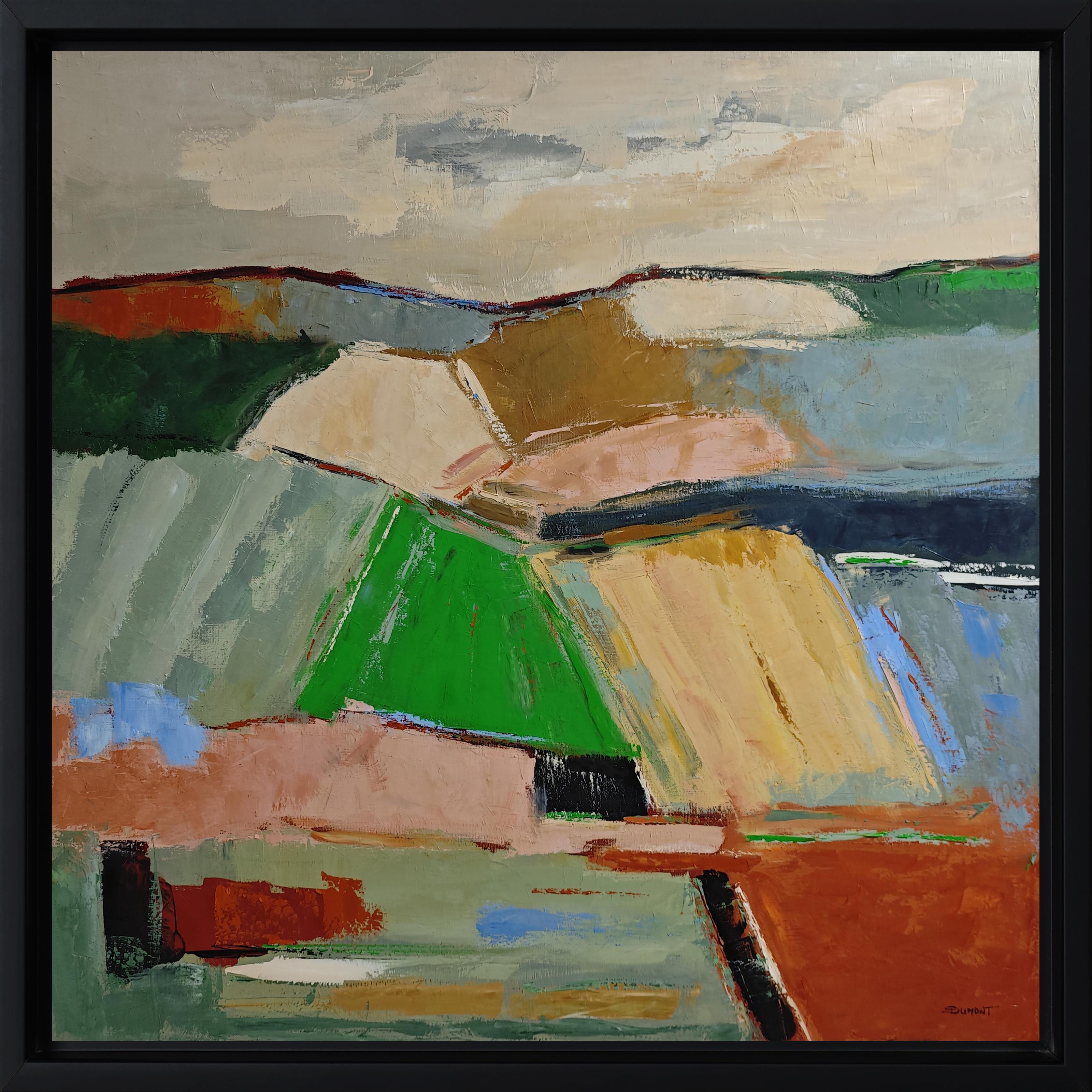 Territoires en mouvement,  Paysage abstrait Expressionnisme, Huile, Art contemporain en vente 5