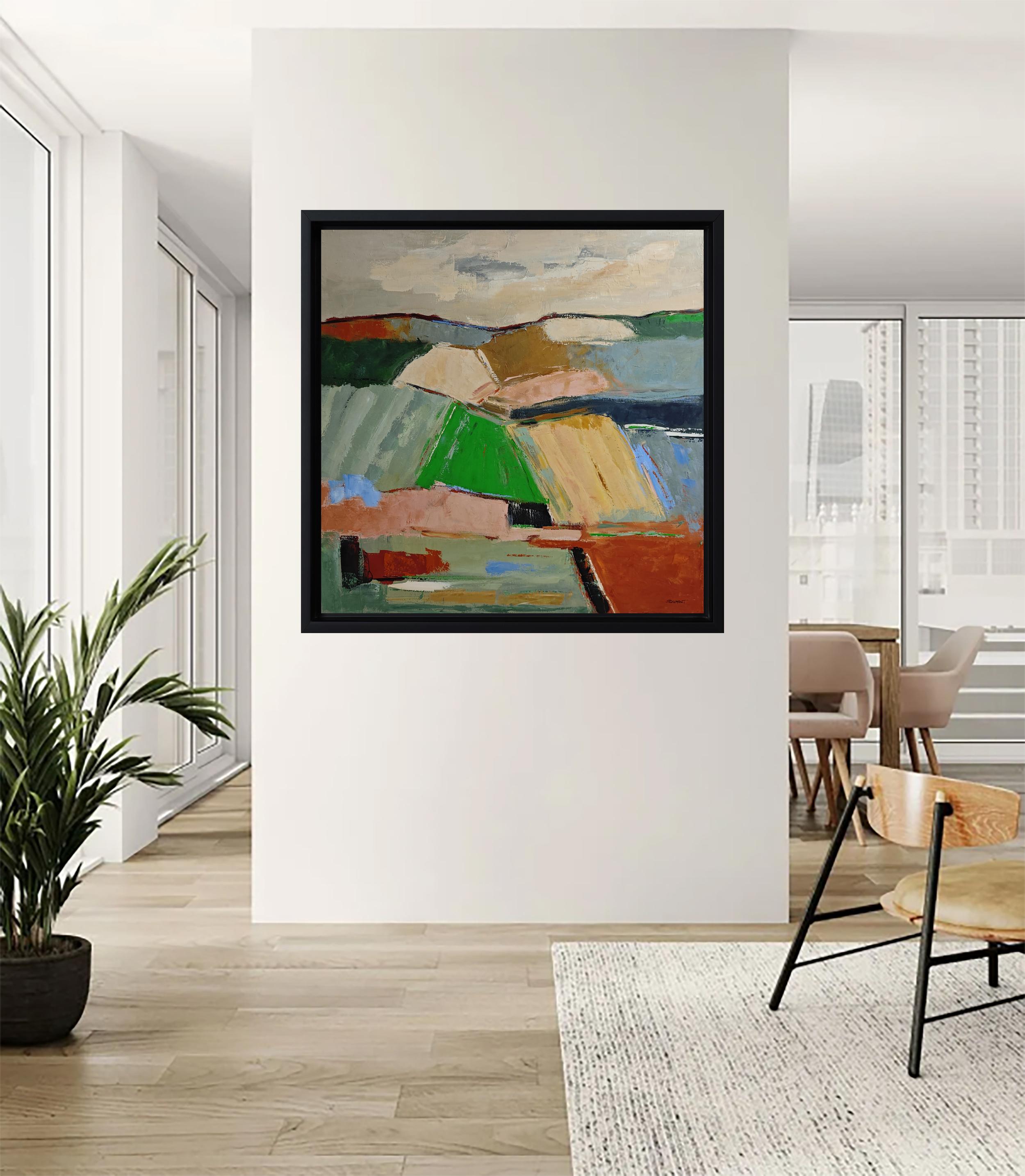 Territoires en mouvement,  Paysage abstrait Expressionnisme, Huile, Art contemporain en vente 6
