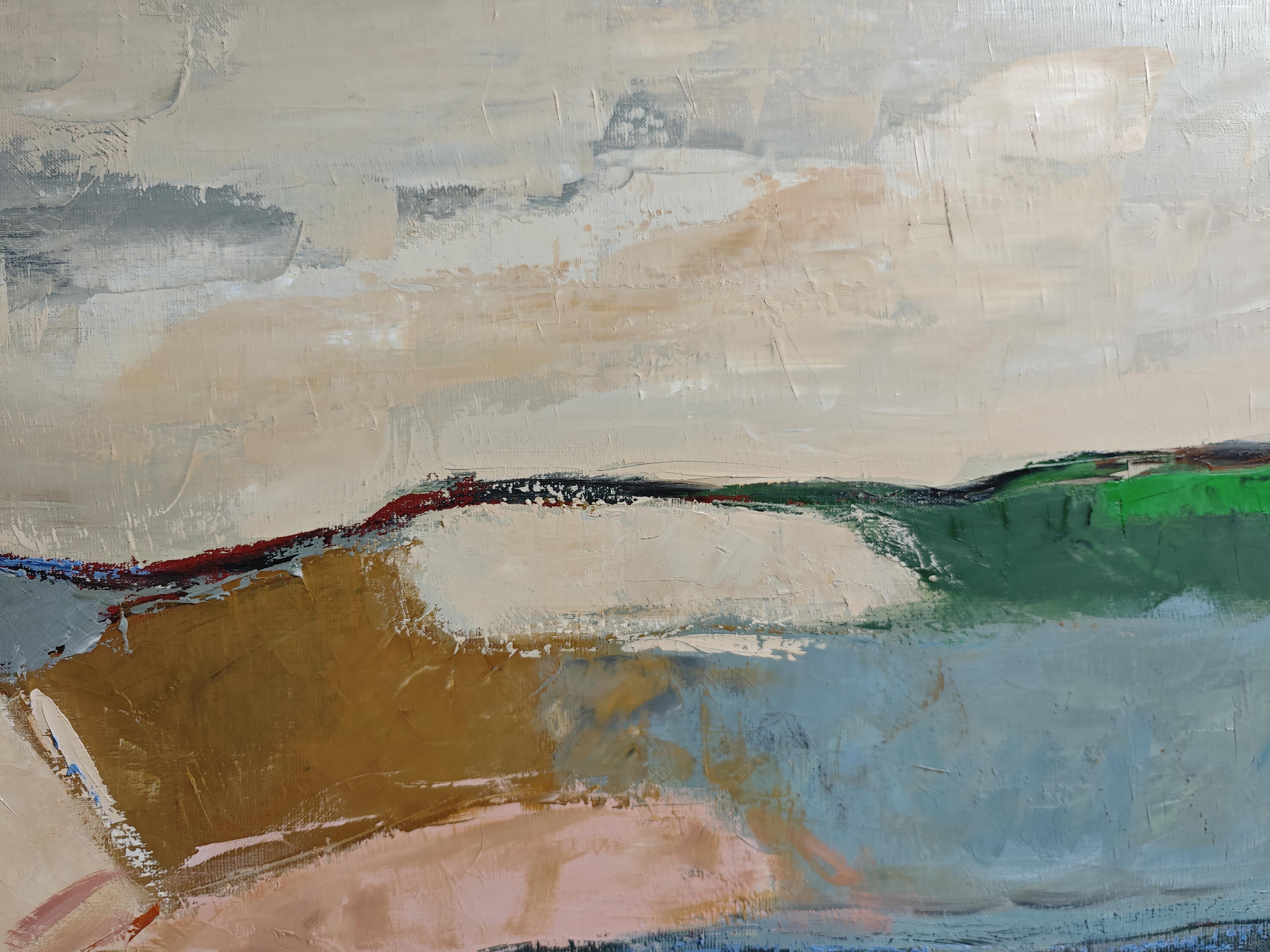 Territoires en mouvement,  Paysage abstrait Expressionnisme, Huile, Art contemporain en vente 1