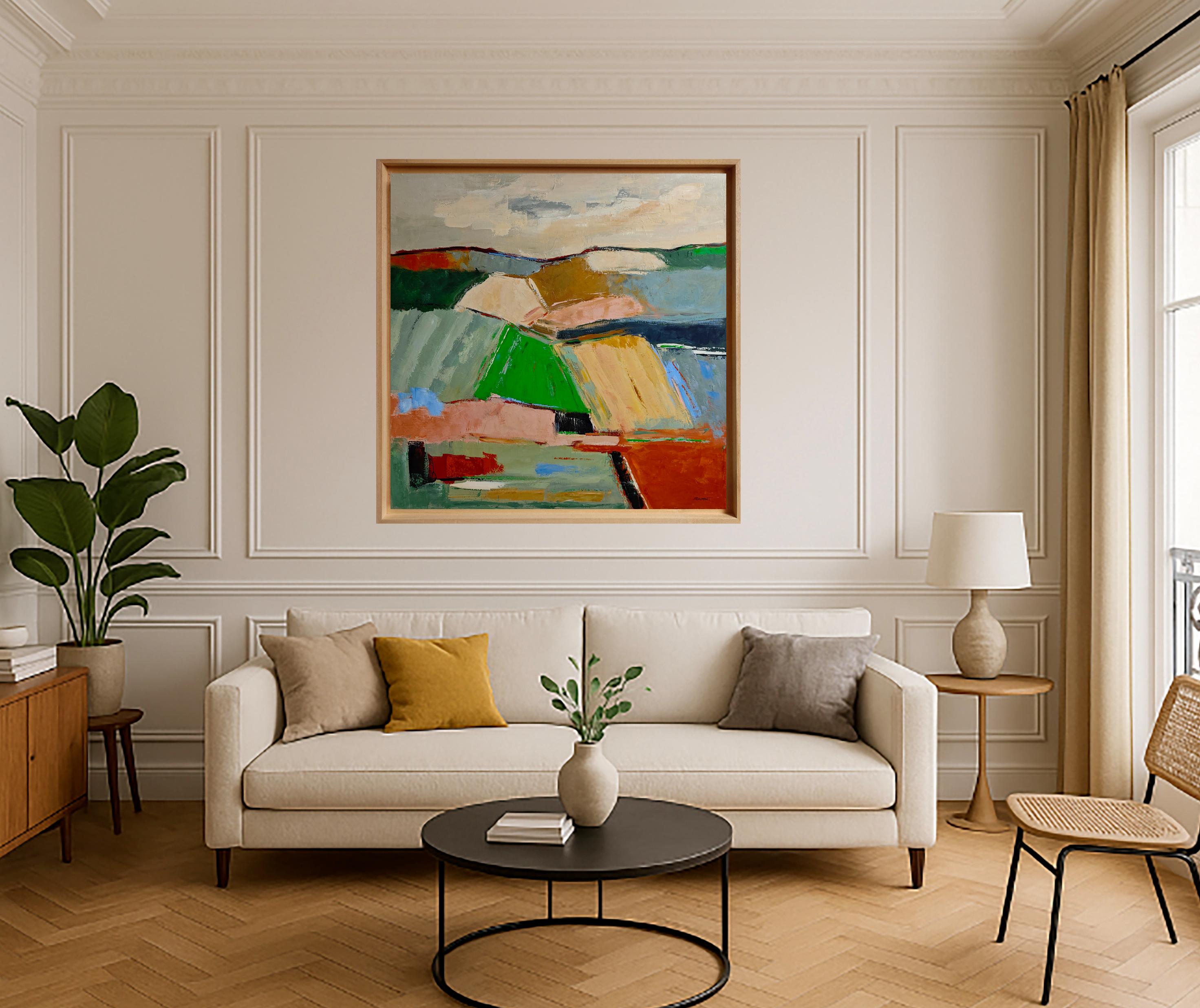 Territoires en mouvement,  Paysage abstrait Expressionnisme, Huile, Art contemporain en vente 4