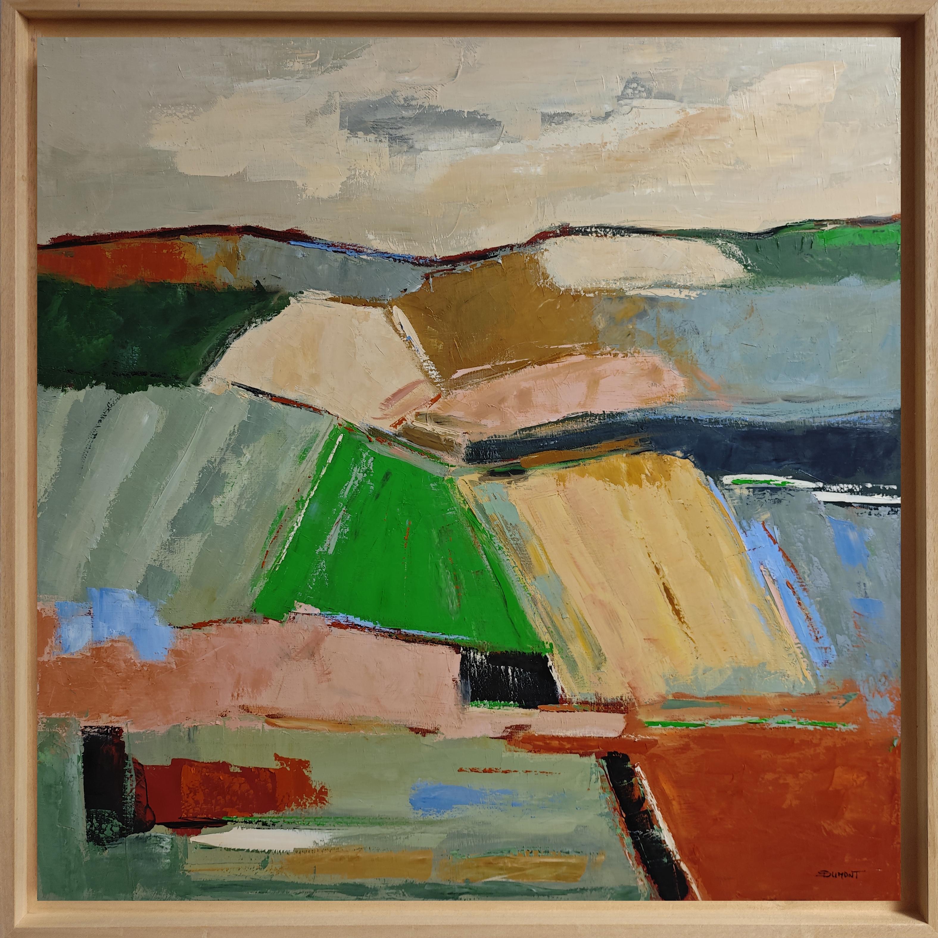 Territoires en mouvement,  Paysage abstrait Expressionnisme, Huile, Art contemporain
