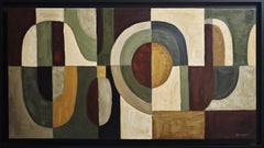 The Arches of Time, Large Abstract Geometric, Contemporary, Modern oil on canvas