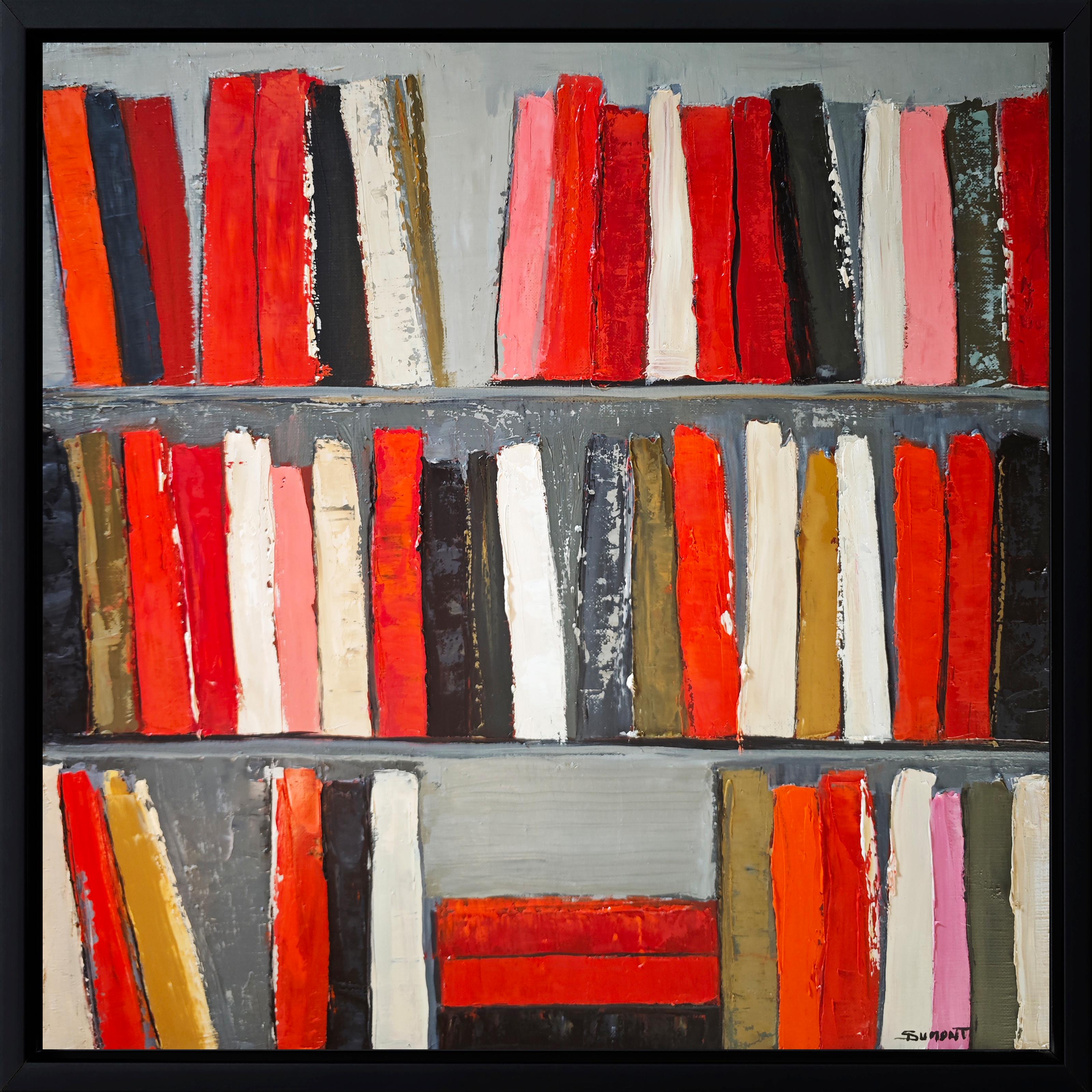 La energía de los libros, Biblioteca abstracta contemporánea, Expresionismo, Óleo sobre lienzo