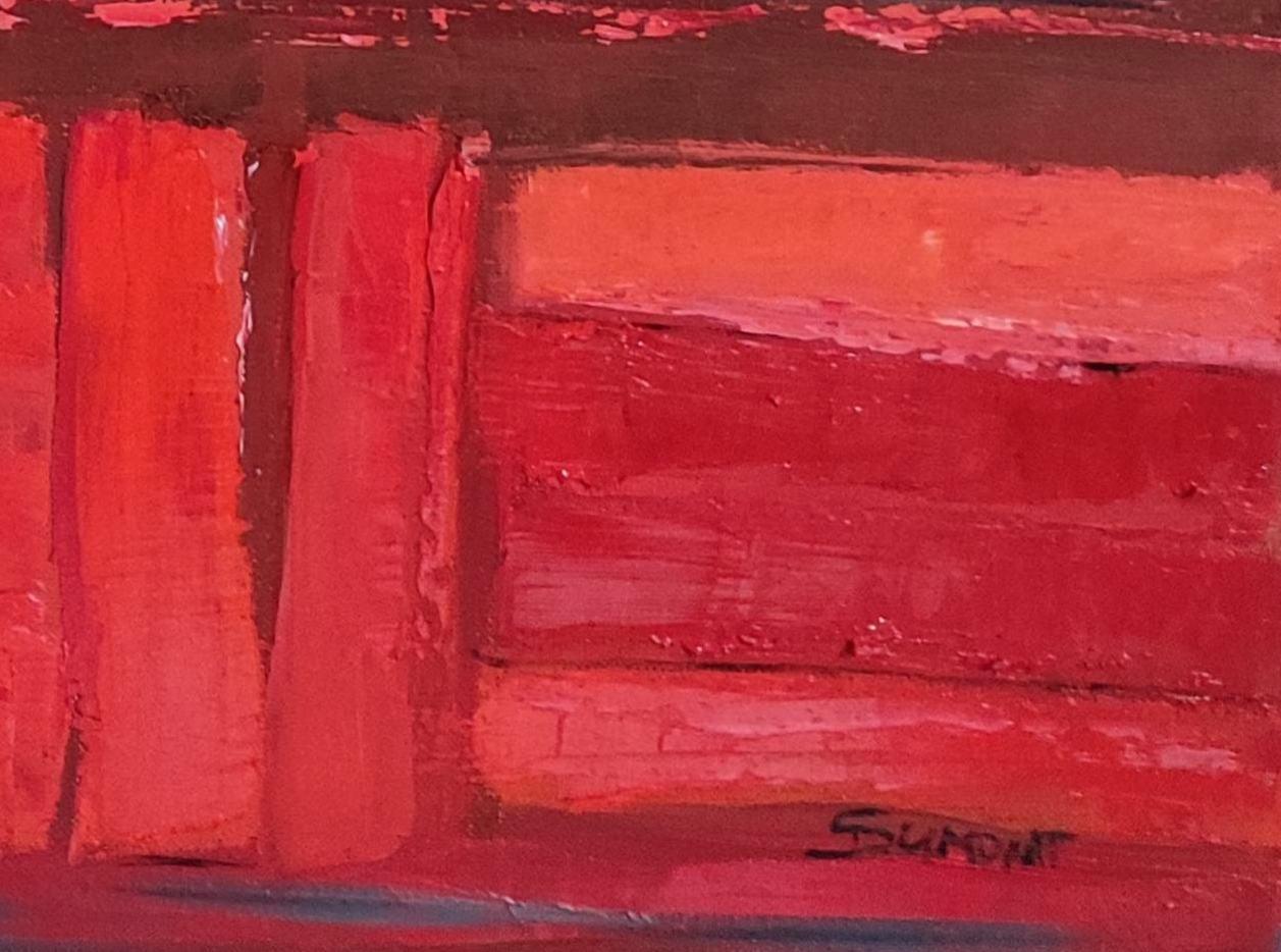 I LIBRI ROSSI, minimalismo astratto, serie rossa delle biblioteche 1
