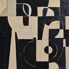 The Shadow Within, Contemporary Abstract Geometric Painting by Sophie Dumont