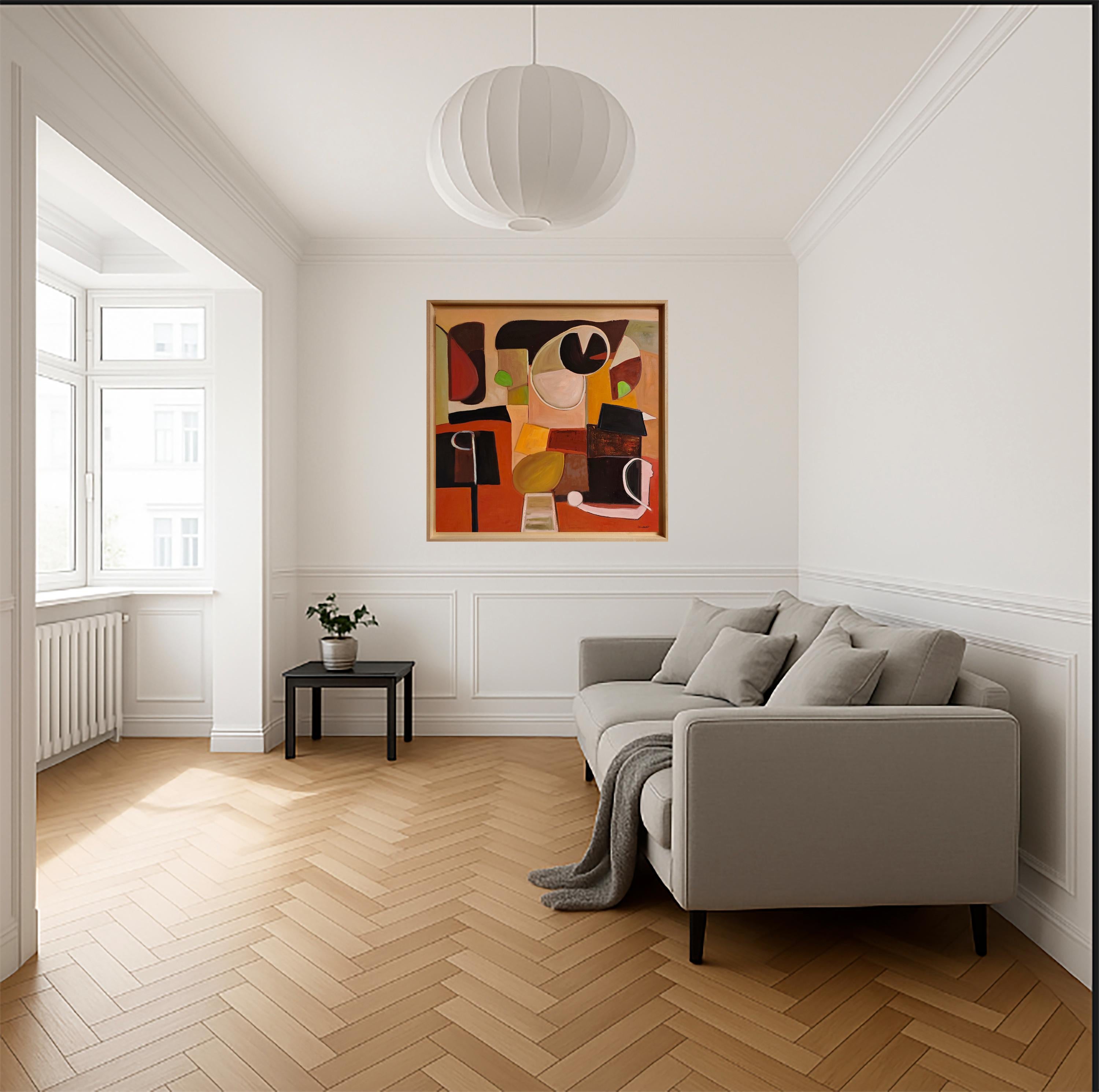 Topographie du reve, Abstract Geometric, textured, expressionism, lyrical French For Sale 7