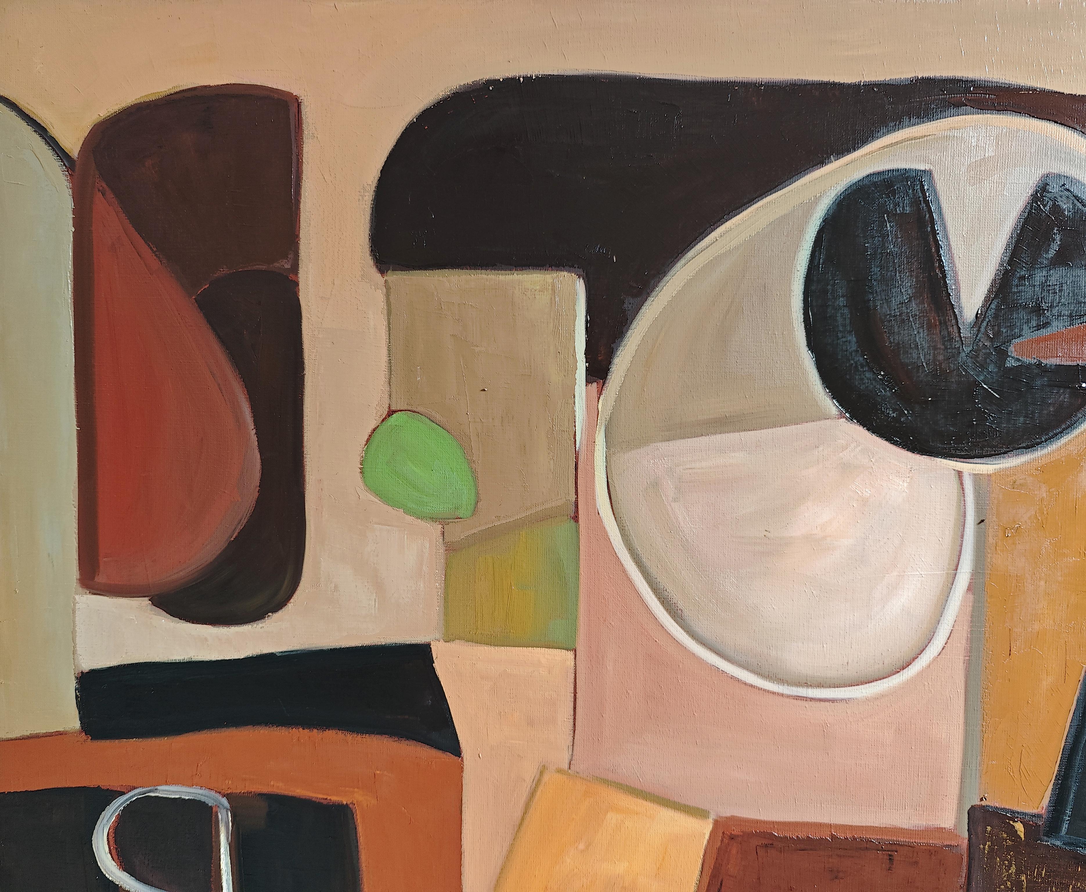 Topographie du reve, Abstract Geometric, textured, expressionism, lyrical French For Sale 5