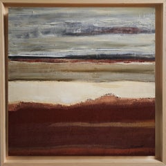 Traces Oil and collage Expressionism, Landscape, French, Abstract, Minimalism